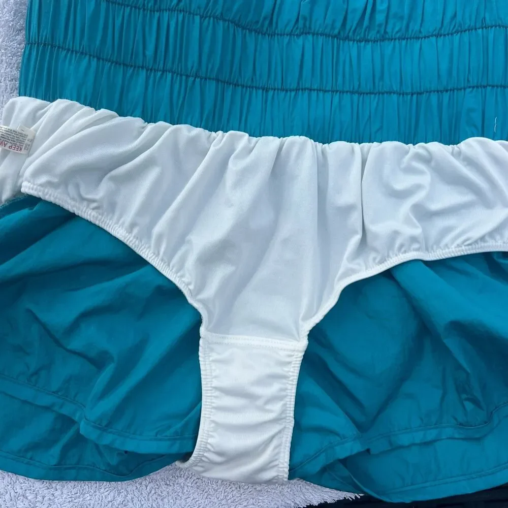 Free People Dolphin Hem Shorts S Teal Lined Lightweight Gym Lounge Coast…